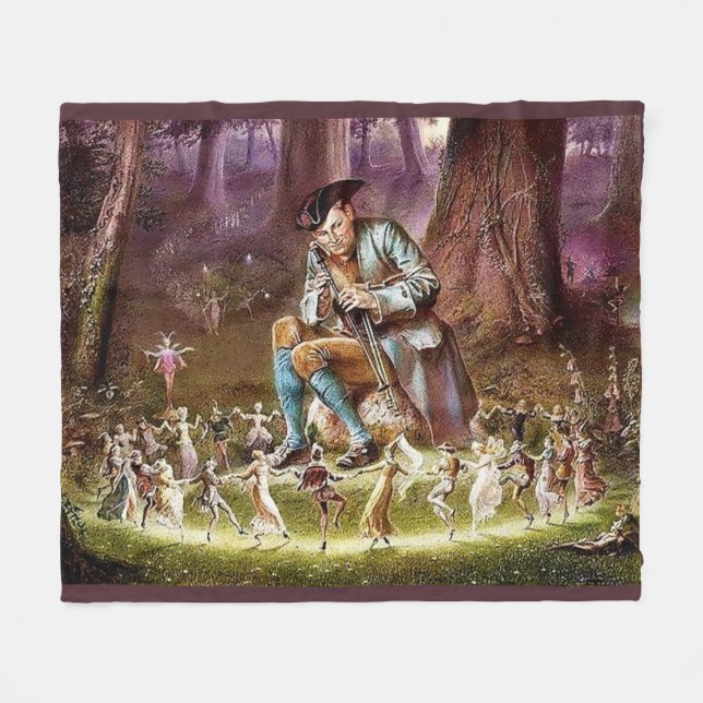Fairy Ring Dance Celebration Cozy Fleece Blanket (Front (Horizontal))