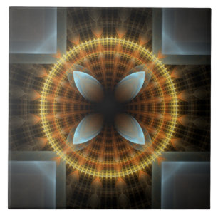 Fairy round fractal ornament tile
