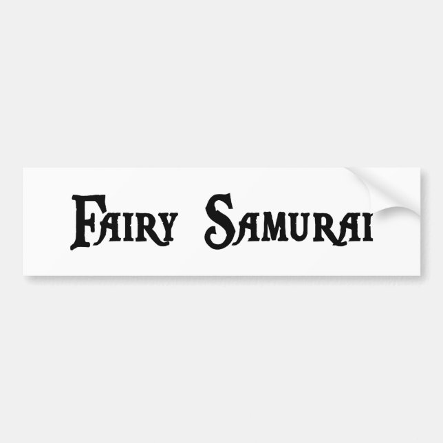 Fairy Samurai Bumper Sticker (Front)