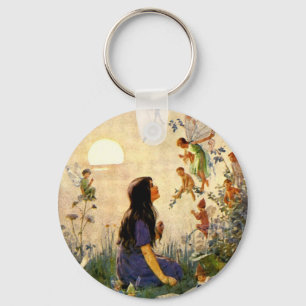 Fairy Secrets Vintage Print Keychain