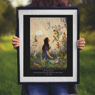 Fairy Secrets & Yeats Quote Vintage  Poster