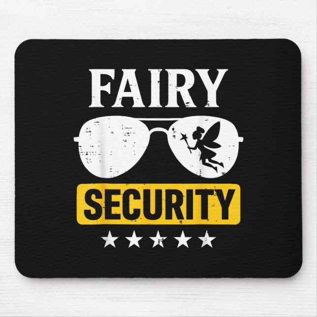 Fairy Security Funny Halloween Costume Squad Men Mouse Pad (Front)