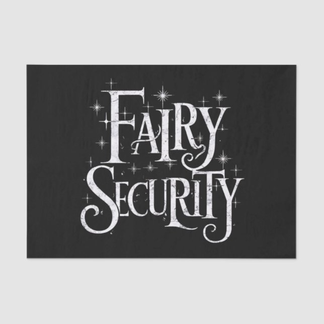 Fairy Security Funny Halloween Costume  Tissue Paper (Front)