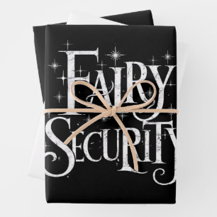 Fairy Security Funny Halloween Costume  Wrapping Paper Sheet