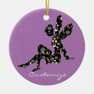 Fairy Silhouette Thunder_Cove Ceramic Ornament