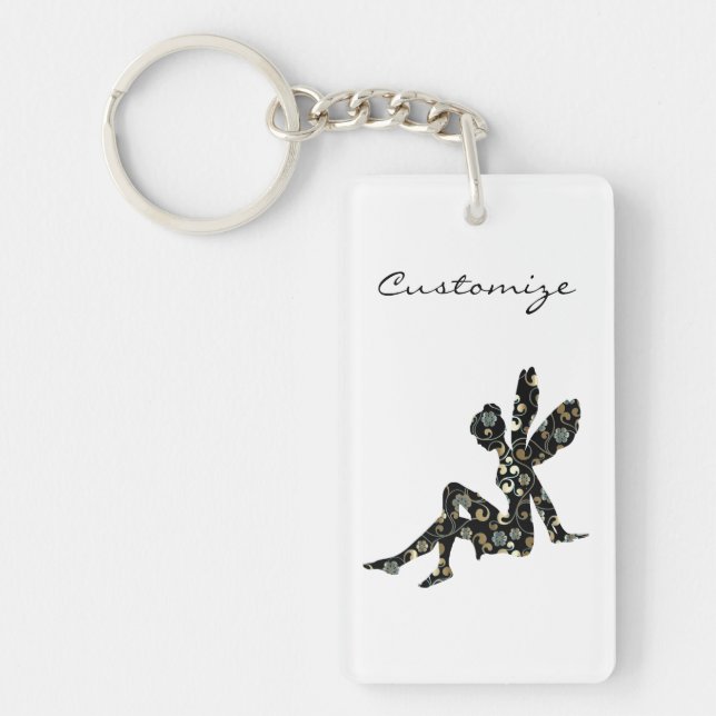 Fairy Silhouette Thunder_Cove Keychain (Front)