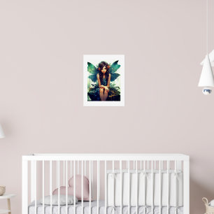 Fairy Sitting In The Rain Poster