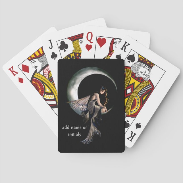 Fairy Sitting on the Moon Playing Cards (Back)