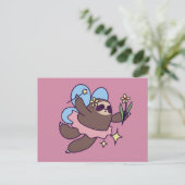 Fairy Sloth Postcard (Standing Front)