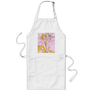 Fairy smile has the flowers sat on a branch long apron