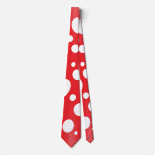 Fairy Spotted Mushroom Red White Party Neck Tie