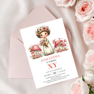 Fairy Starlight 8e Invitation Anniversaire Fleurie