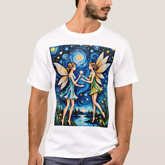Fairy Starry Night Magic T Shirt Fantasy Aesthetic (Front)