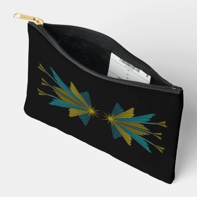 Fairy Stars Black Small Pouch (Open)