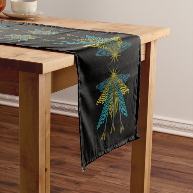 Fairy Stars Black Table Runner (In Situ)