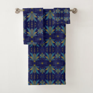 Fairy Stars Navy Bath Towel Set