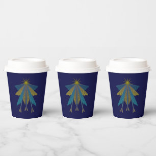 Fairy Stars Navy Paper Cups
