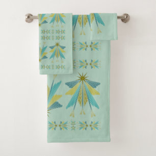 Fairy Stars Pistachio Bath Towel Set