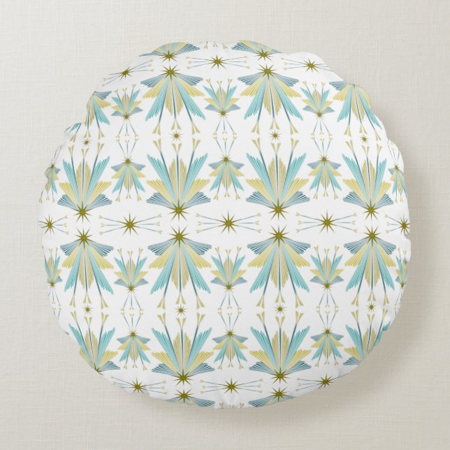 Fairy Stars Round Throw Pillow (Front)