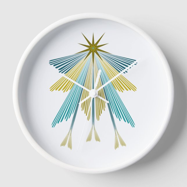 Fairy Stars Wood Framed Clock (Front)