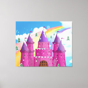 fairy-tail castle Rainbow Canvas Print