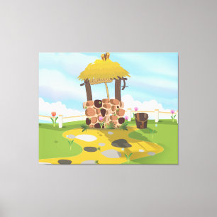 Fairy Tail Well and Bucket Canvas Print