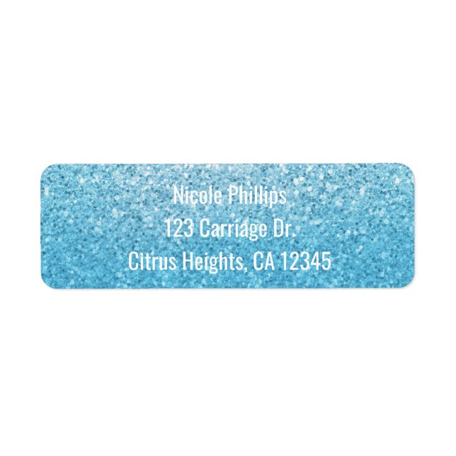 Fairy Tale Blue Glitter Sweet 16 Party Invitation (Front)