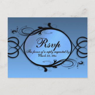 Fairy Tale Blue RSVP Menu Choix