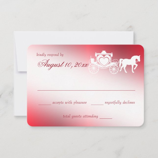 Fairy Tale Carriage Red Response Card (Front)