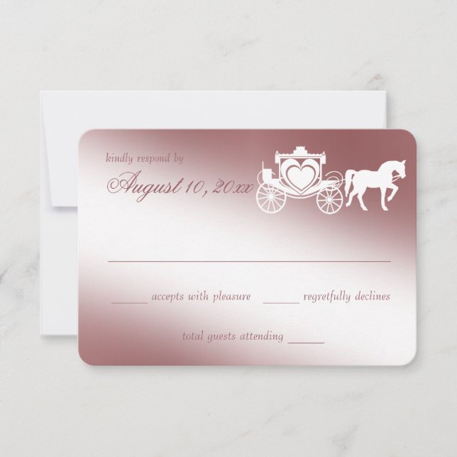 Fairy Tale Carriage Response Card (Front)