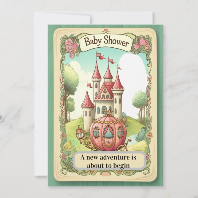 Fairy Tale Castle Baby Shower Invitation (Devant)