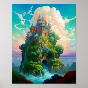 Fairy Tale Castle Fantasy Art Poster