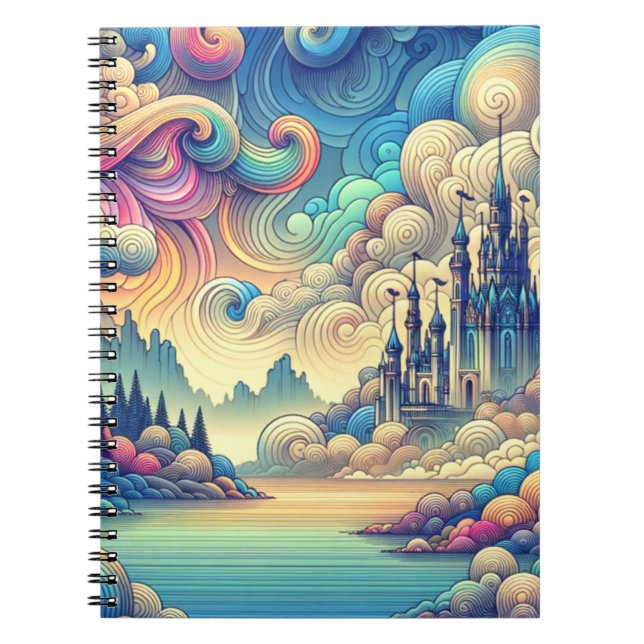 Fairy-tale Castle in Clouds Notebook (Front)
