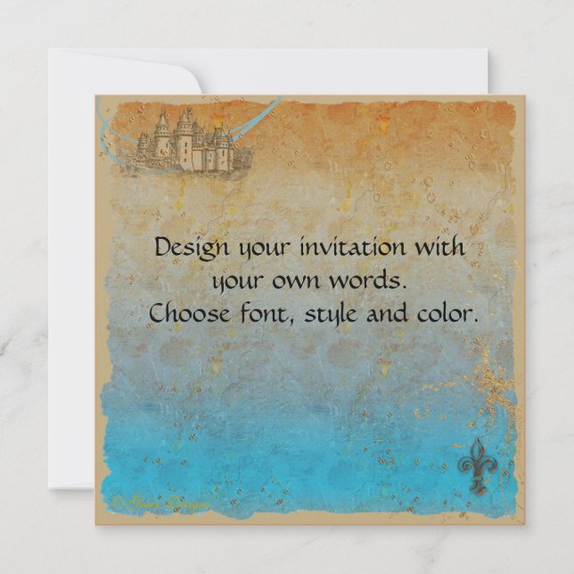 Fairy Tale Castle Invitation Card (Front)