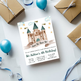 Fairy tale, Castle, Knight, Themed Birthday Party Invitation