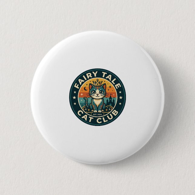 Fairy Tale Cat Cute Kitty Design - Fairy Tale Cat  2 Inch Round Button (Front)