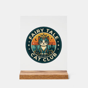 Fairy Tale Cat Cute Kitty Design - Fairy Tale Cat Acrylic Sign