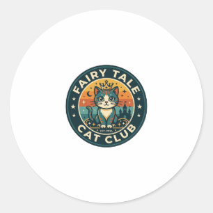 Fairy Tale Cat Cute Kitty Design - Fairy Tale Cat  Classic Round Sticker