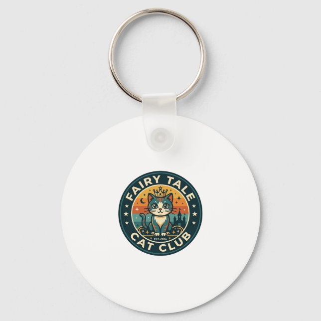 Fairy Tale Cat Cute Kitty Design - Fairy Tale Cat  Keychain (Front)