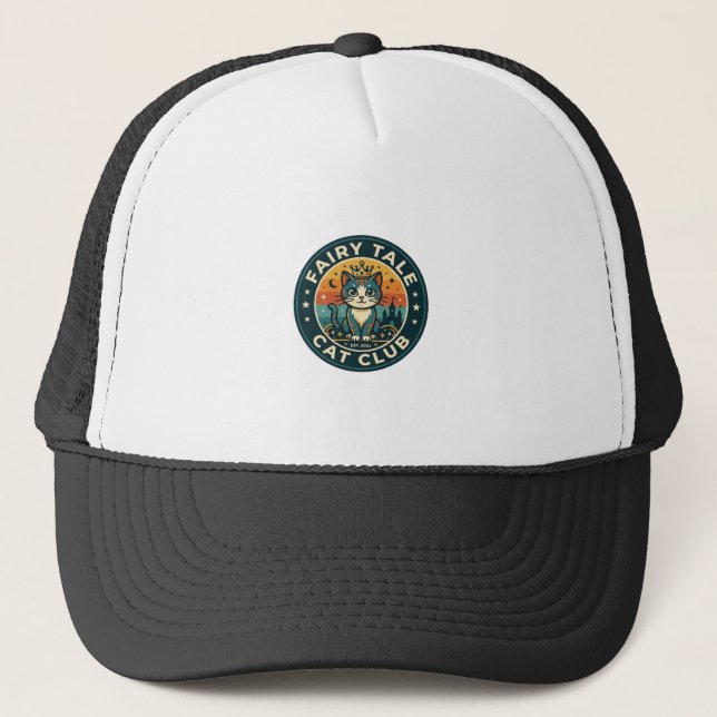 Fairy Tale Cat Cute Kitty Design - Fairy Tale Cat  Trucker Hat (Front)