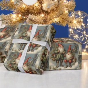 Fairy Tale Christmas Gnomes in the Forest Wrapping Paper