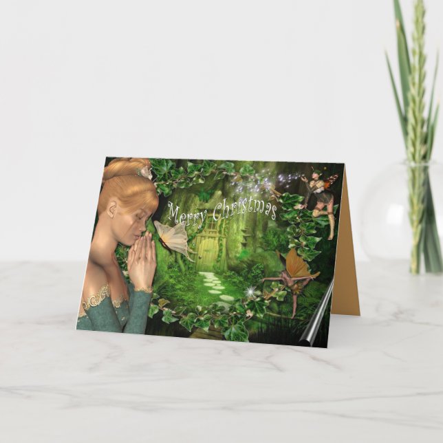 Fairy Tale Christmas Message Holiday Card (Front)