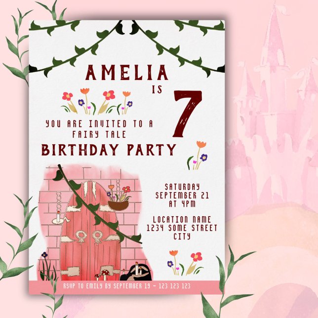 Fairy Tale Door Girl Birthday Party Gold (Creator Uploaded)
