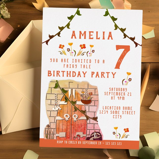 Fairy Tale Door Girl Birthday Party Gold (Creator Uploaded)