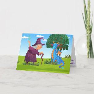 Fairy Tale Dragon Witch Castle Chivalry Card