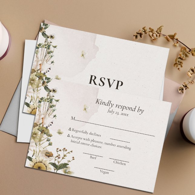 Fairy Tale Dried Florals RSVP Card (Creator Uploaded)