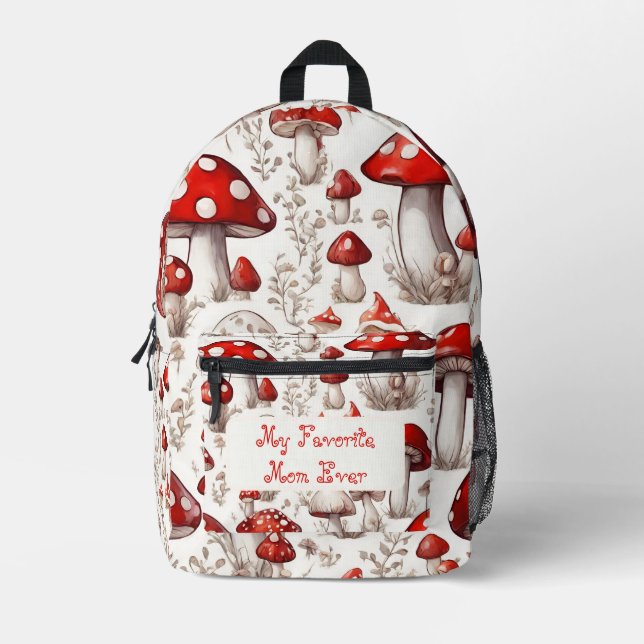Fairy Tale Favourite Mom Printed Backpack (Front)