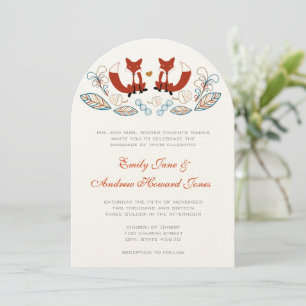 Fairy Tale Forest Fox Wedding Invitation