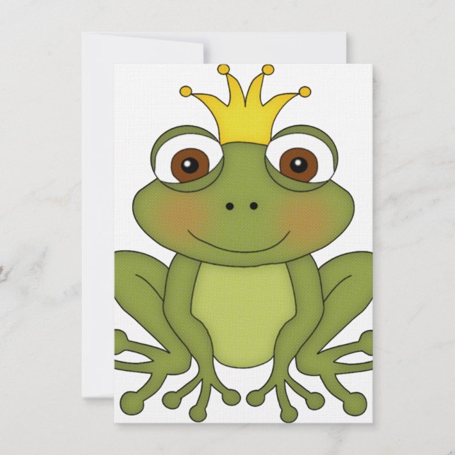 Fairy Tale Frog Prince with Crown Invitation (Front)