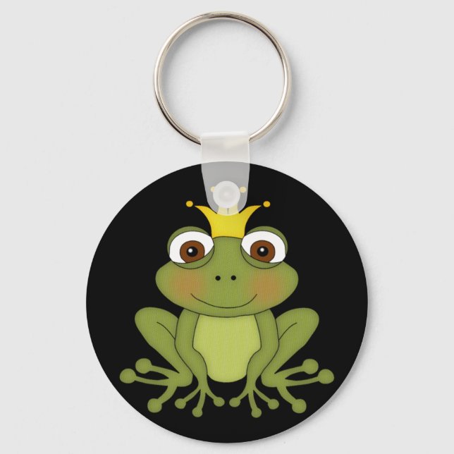 Fairy Tale Frog Prince with Crown Keychain (Front)